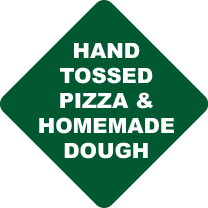Hand Tossed pizza & homemade dough