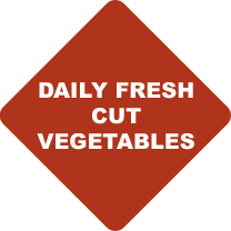 Daily fresh cut vegetables